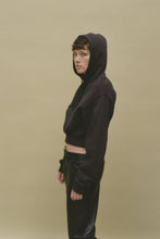 Load image into Gallery viewer, Altuzarra_Cropped Hooded Sweatshirt-Black