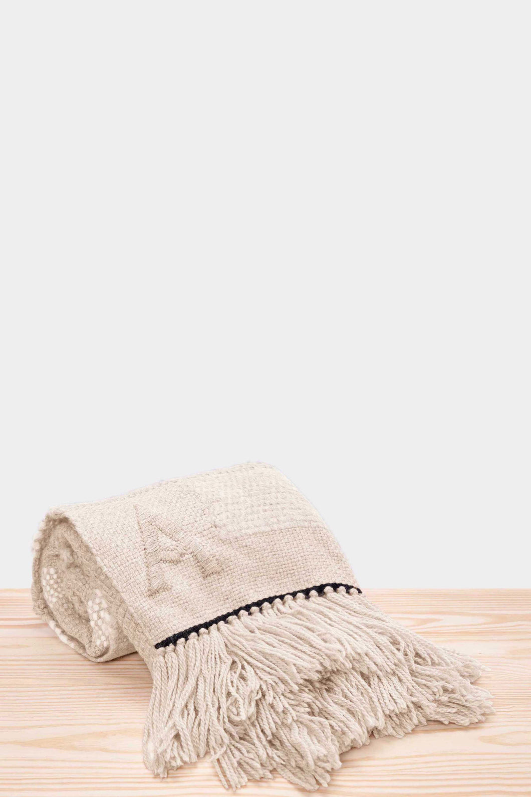 Altuzarra_Handwoven Wool Throw Blanket-Ivory