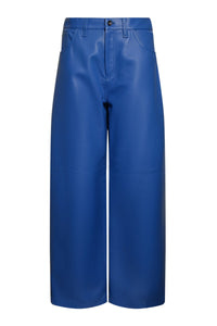 Altuzarra_Leather Wide Leg Pant-Blue Crush