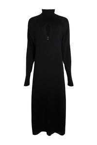 Altuzarra_Mock Neck Pierced Dress-Black