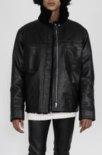 Load image into Gallery viewer, Reversible Leather/Shearling Jacket