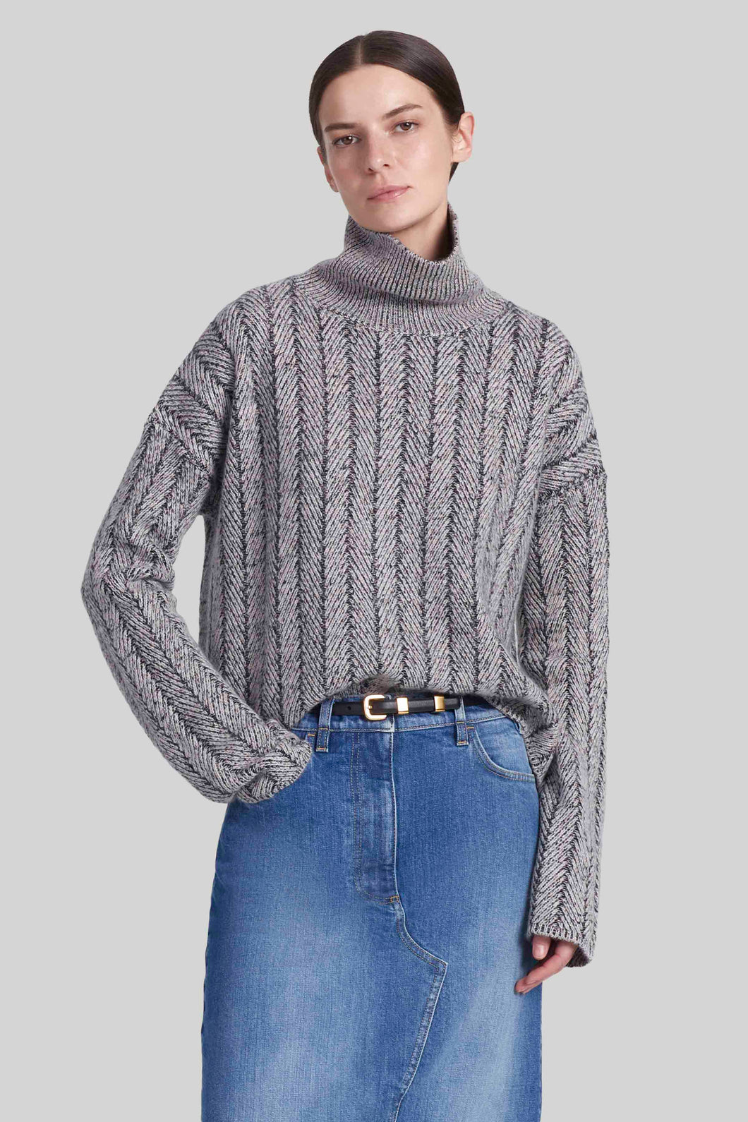 Altuzarra_'Terence' Sweater_Natural Melange/ Black