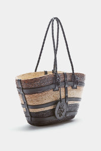 Altuzarra_'Watermill' Bag Small_Black/Brown Shibori