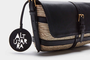 Altuzarra_'Watermill' Shoulder Leather Flap_Natural/Black